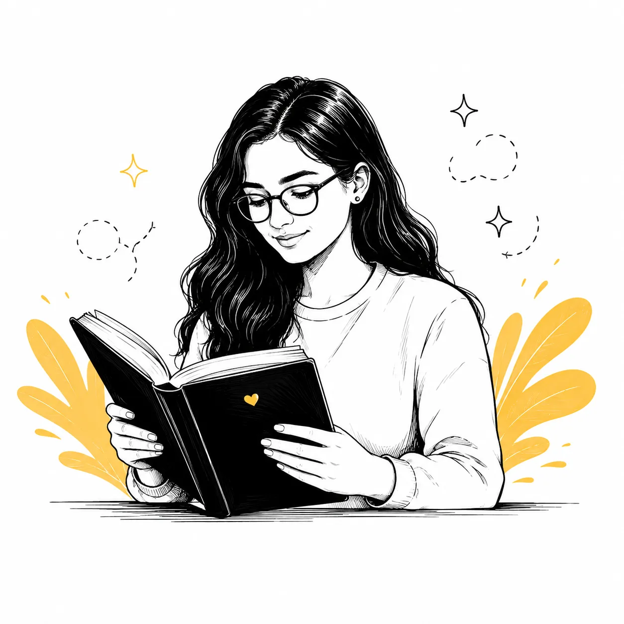 Illustration: students working with PDFs