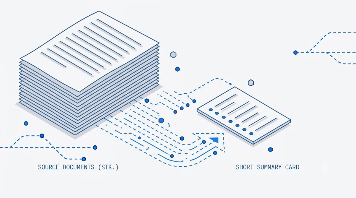 Summarizing a 200-page report without losing the details