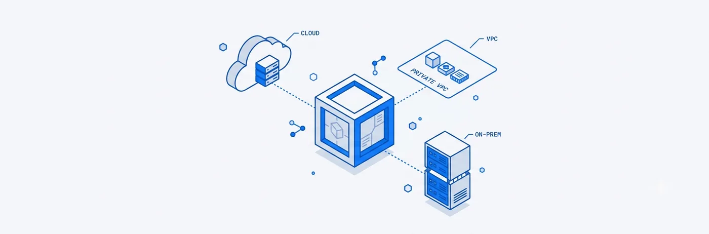 Deployment options: cloud, VPC, and on-prem