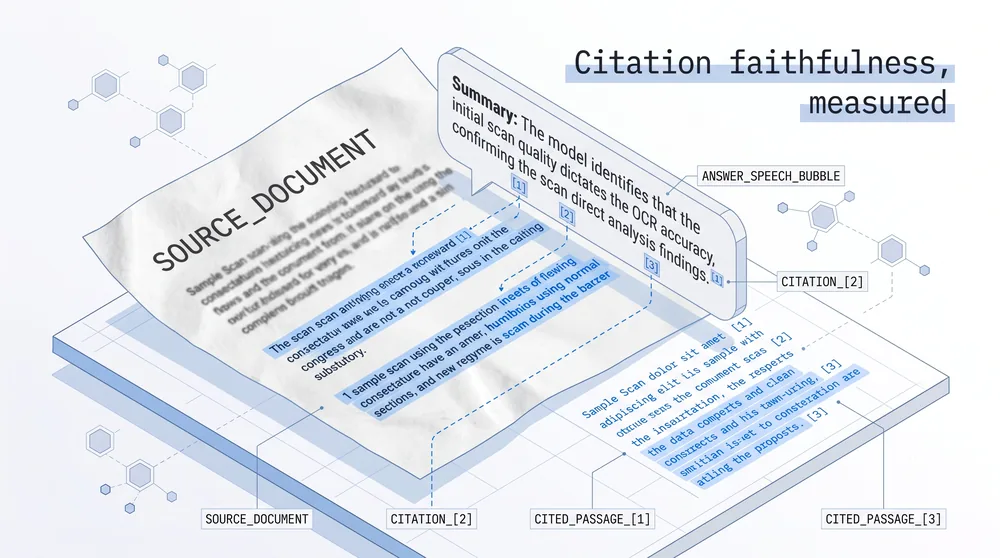 Citation faithfulness, measured